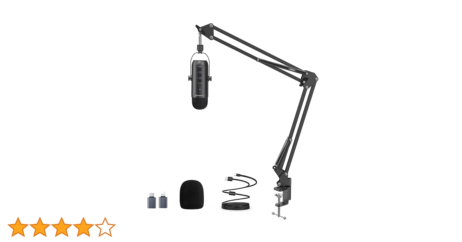 美品】 マイクアームスタンド コンデンサーマイク セット　実況・配信　ライブ 美品】 マイクアームスタンド コンデンサーマイク セット 実況